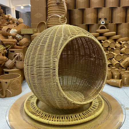 Ninho Suspenso de Vime para Gatos